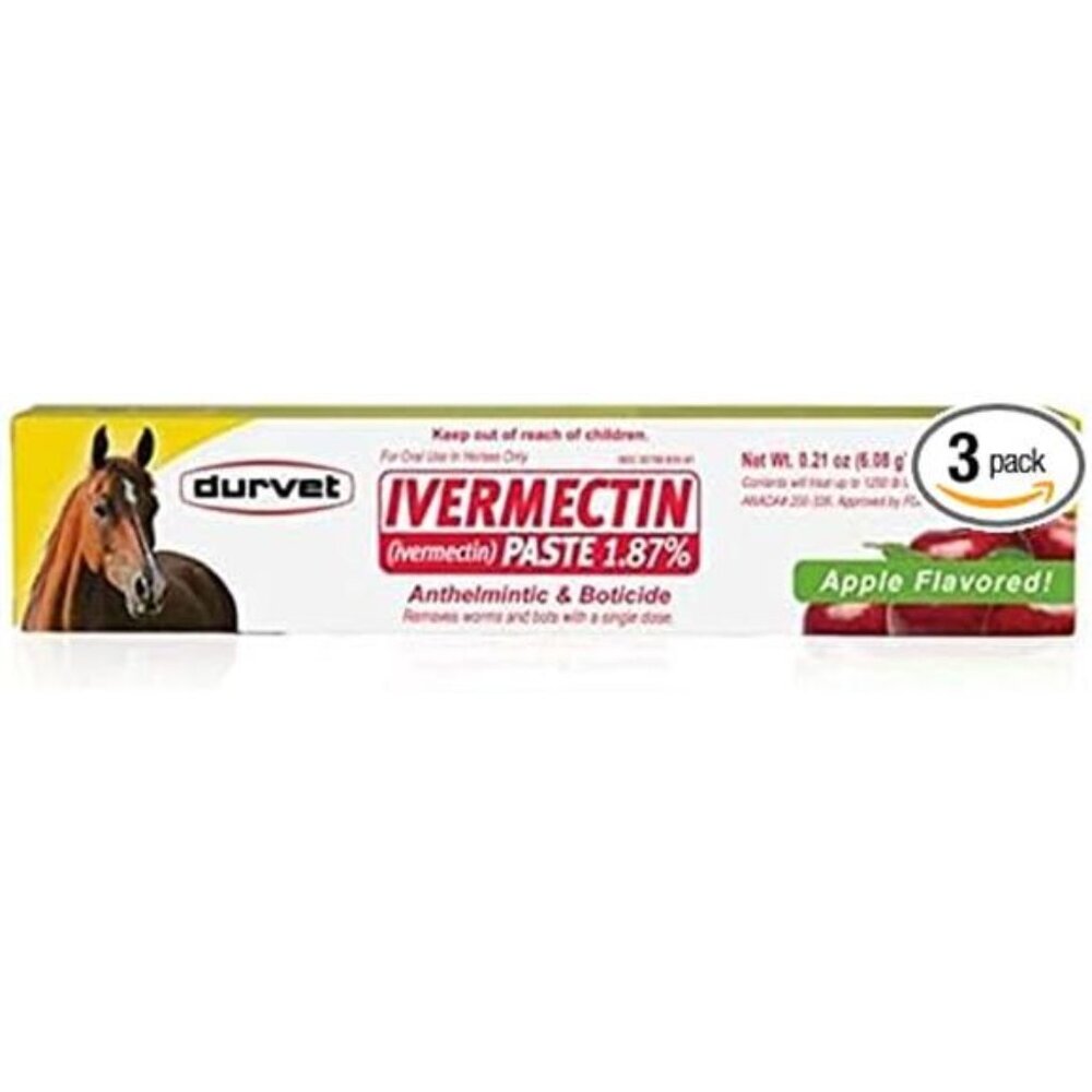 3 Pack - Ivermectin Paste - Horse Wormer 1 Tube 6.08 Grams , NEW